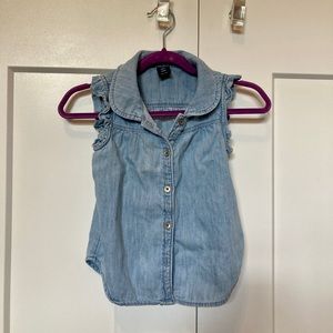 Gap toddler girls sleeveless denim top